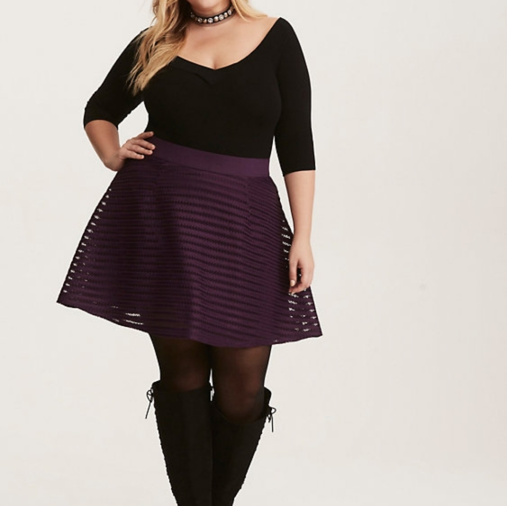 STRIPED MESH MINI SKIRT